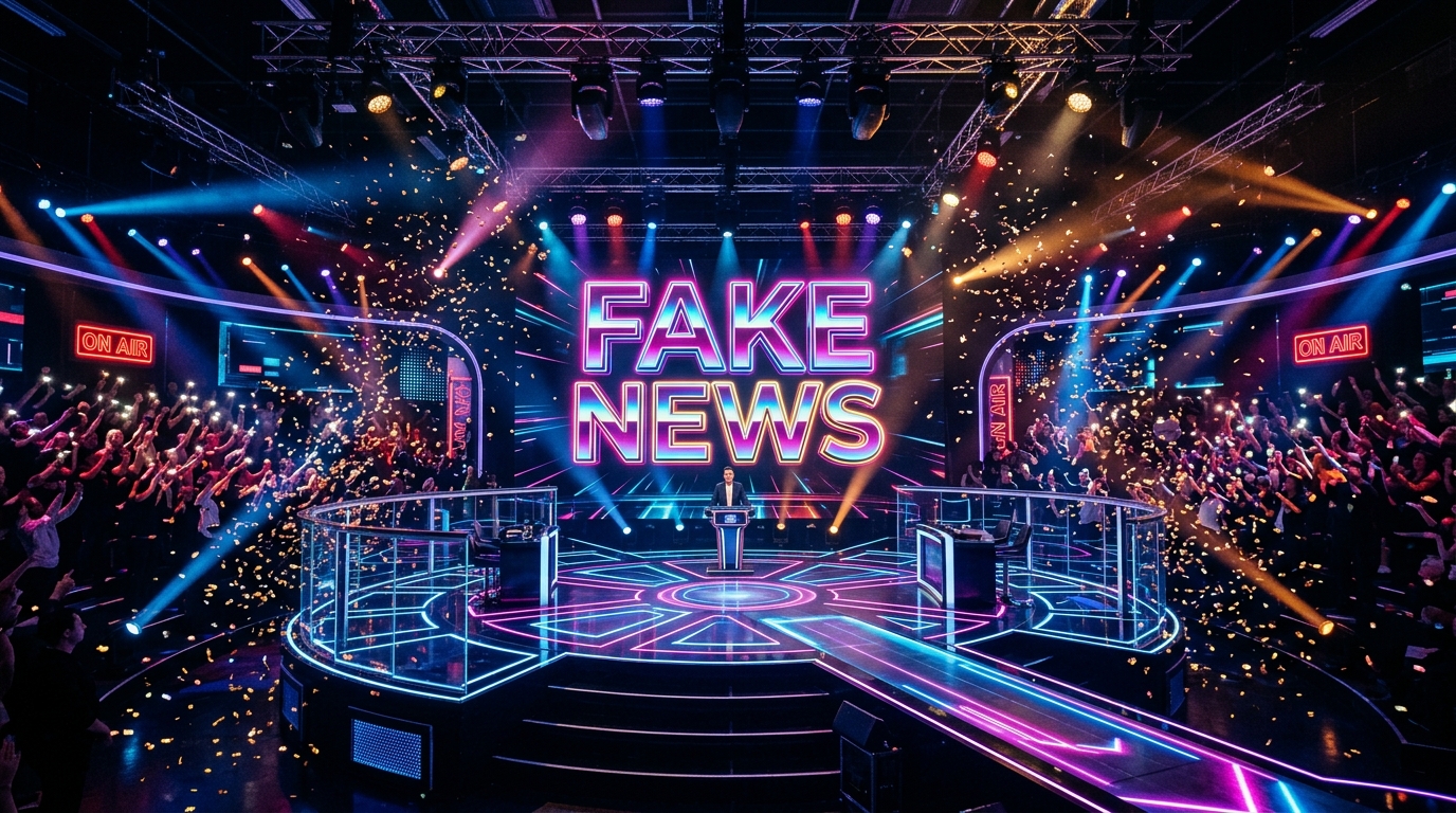 Fake News Live TV Game Show Arena Stage
